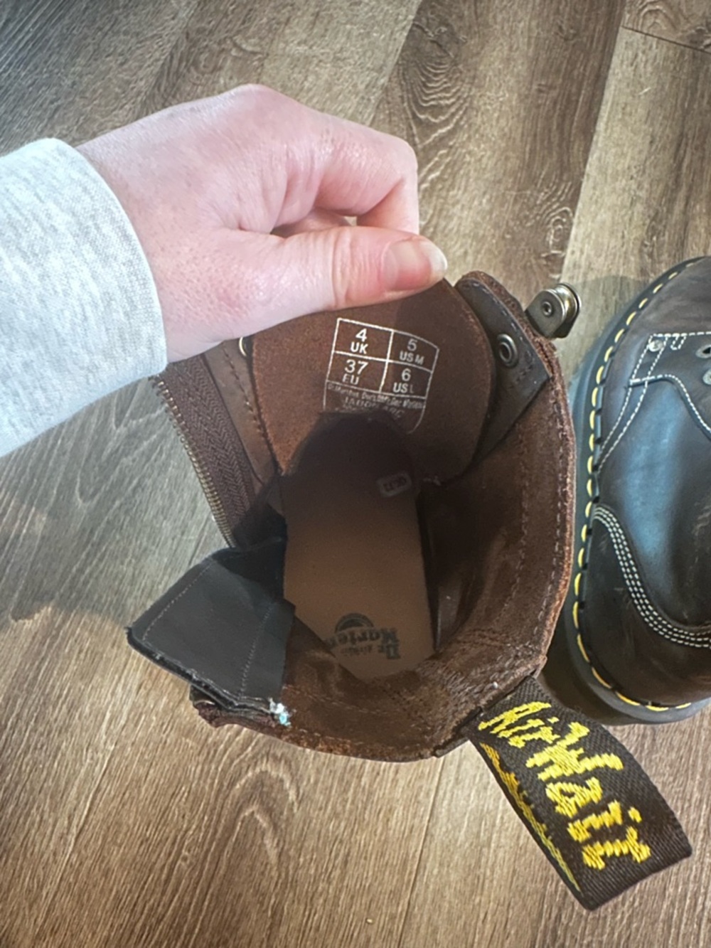 Dr. Martens Jadon Arc Leather Platform Lace-Up Combat Boots - Picture 8 of 10